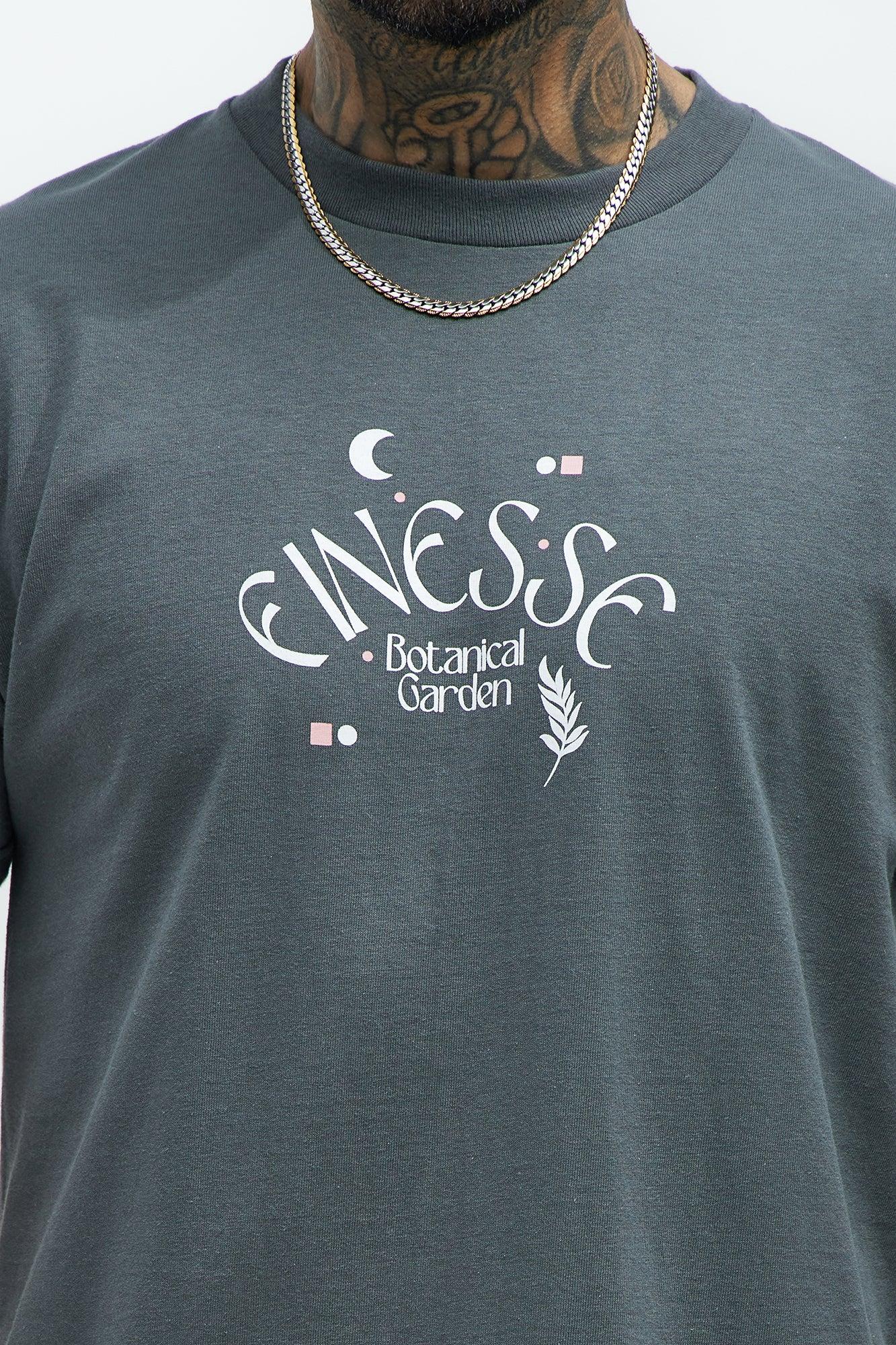 Finesse Botanical Short Sleeve Tee - Grey Product Image