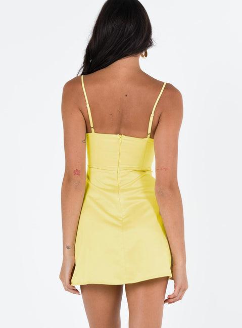 Della Mini Dress Butter Yellow Product Image