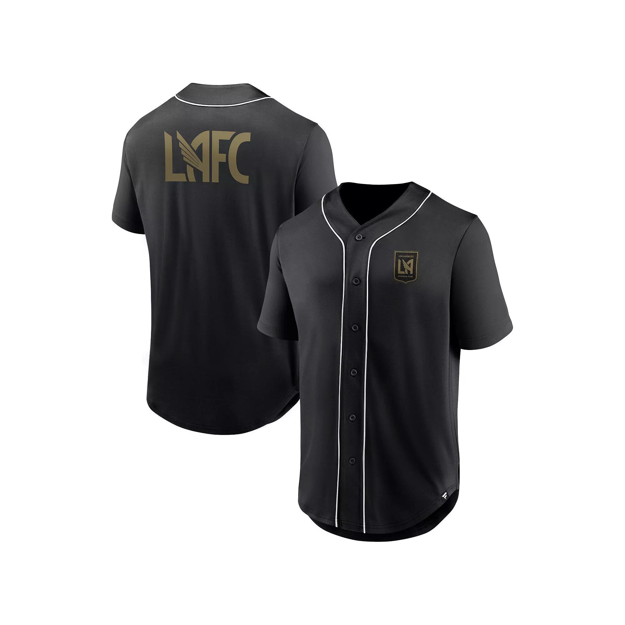 Men's Fanatics Branded Black LAFC Third Period Fashion Baseball Button-Up Jersey,  Product Image