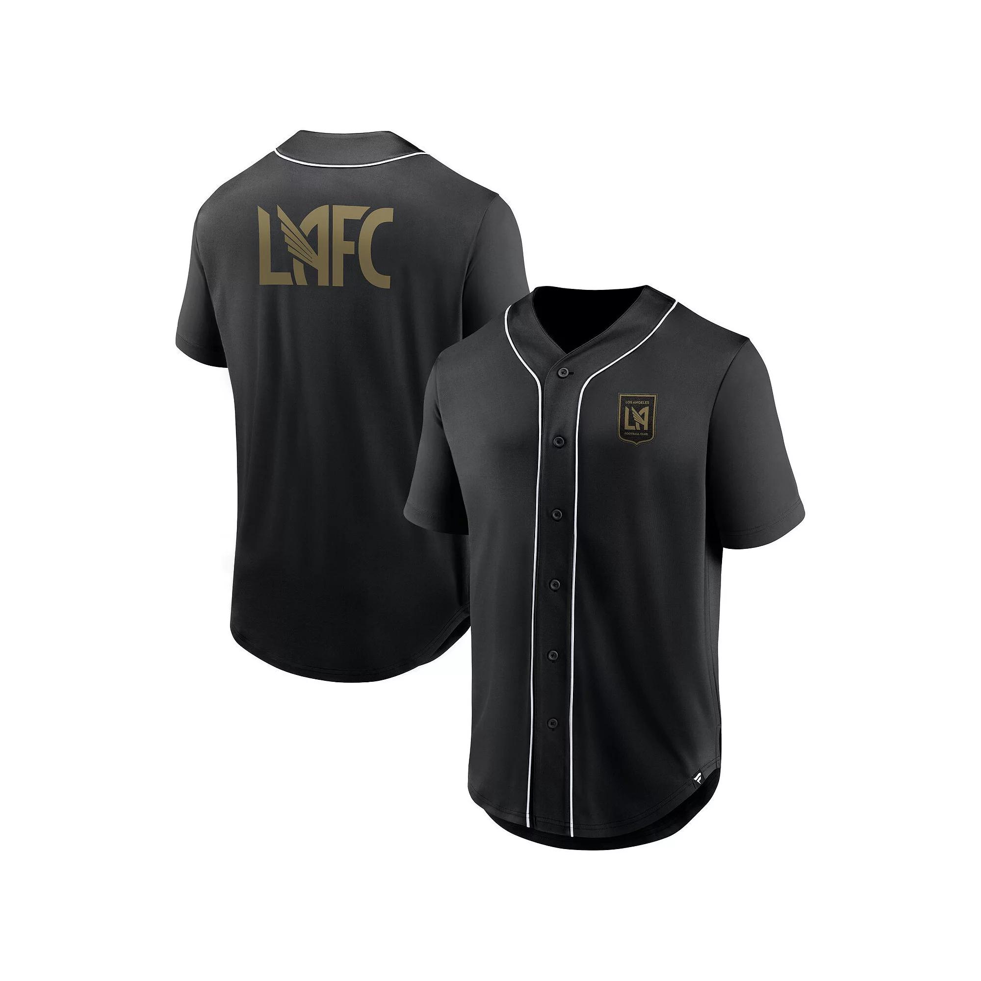 Men's Fanatics Branded Black LAFC Third Period Fashion Baseball Button-Up Jersey,  Product Image