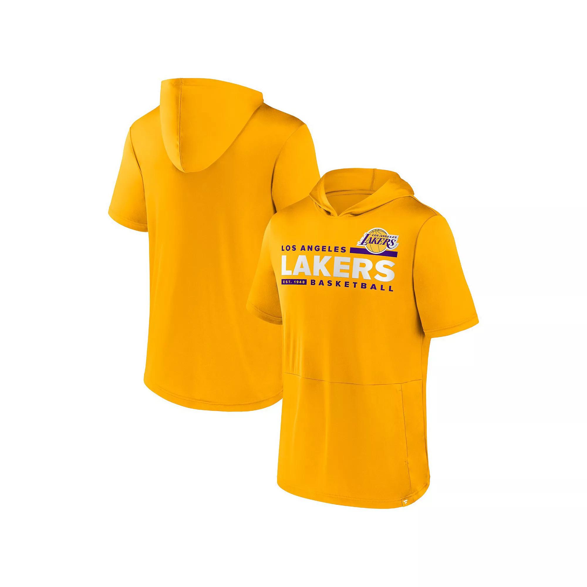 Men's Fanatics Branded Heather Gray Wisconsin Badgers Modern Stack Hoodie T-Shirt,  Product Image