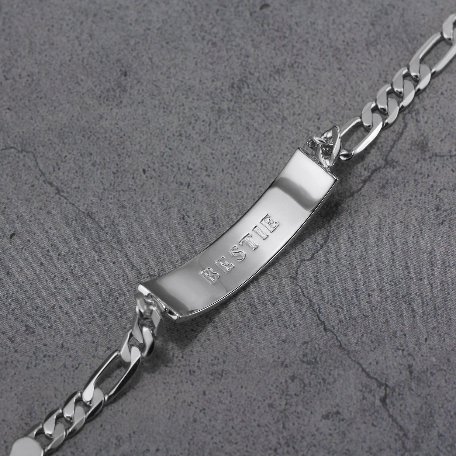 Touchstone Bestie ID Link Bracelet in Silver Product Image