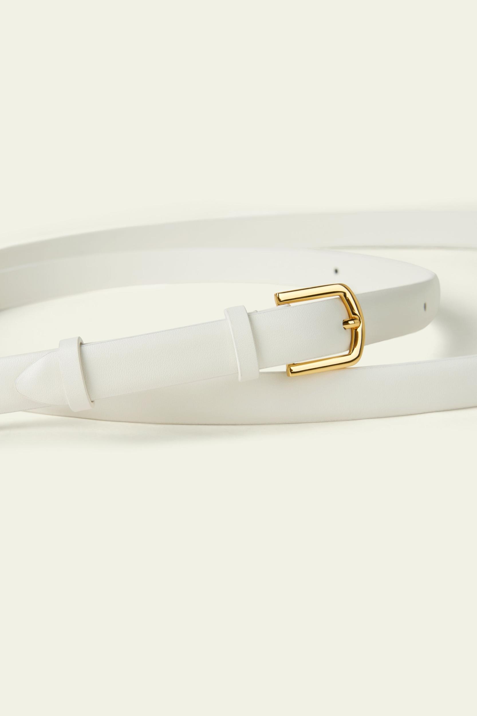Slim Double-Strap Leather Belt Product Image
