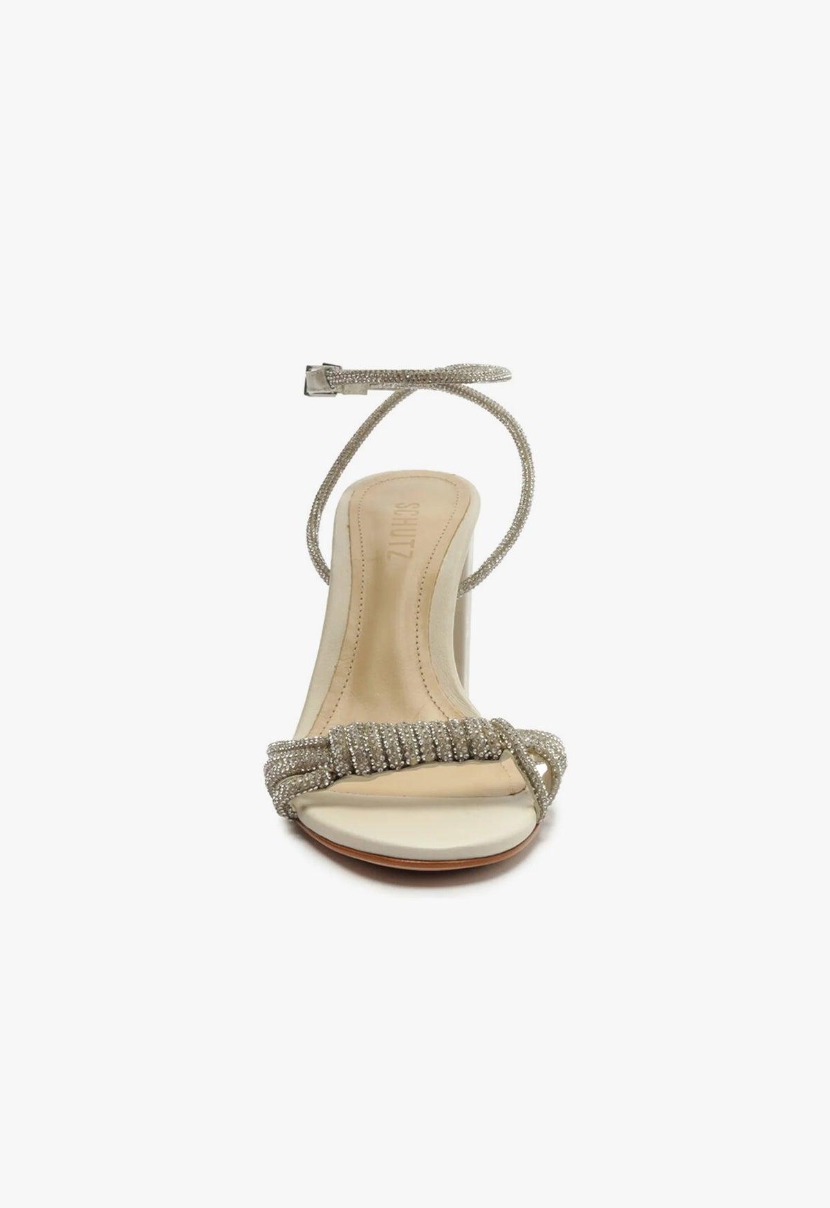 Jewell Block Nappa Leather Sandal Female Product Image