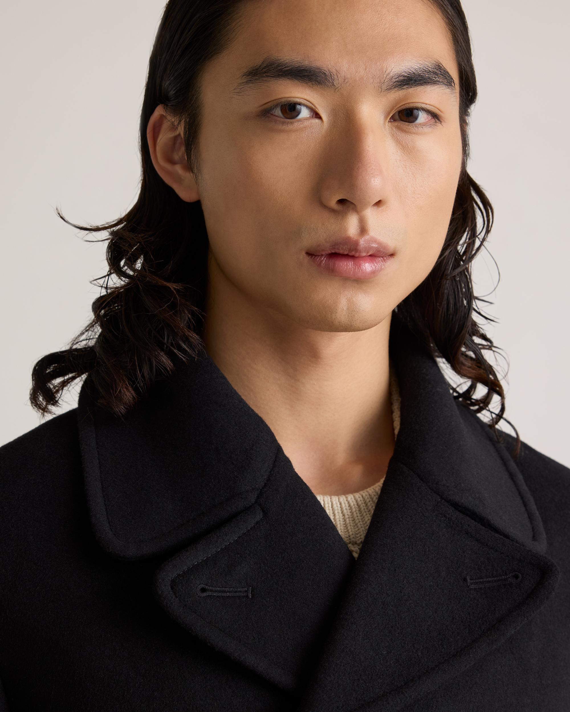 Quince | Men's Italian Wool Double-Breasted Officer Topcoat Wool/Nylon Product Image