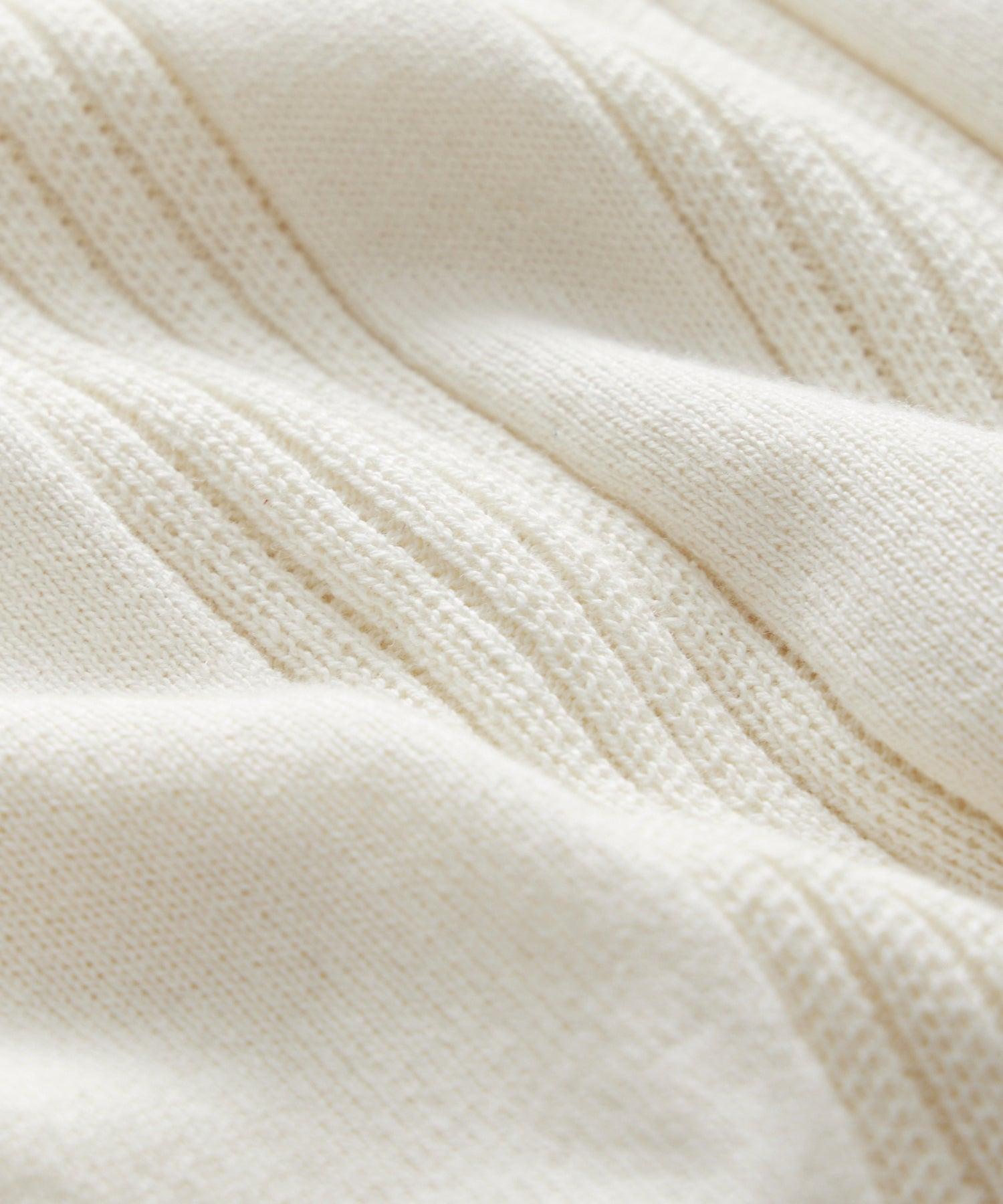 Silk-Cotton Ribbed Sweater Polo Product Image