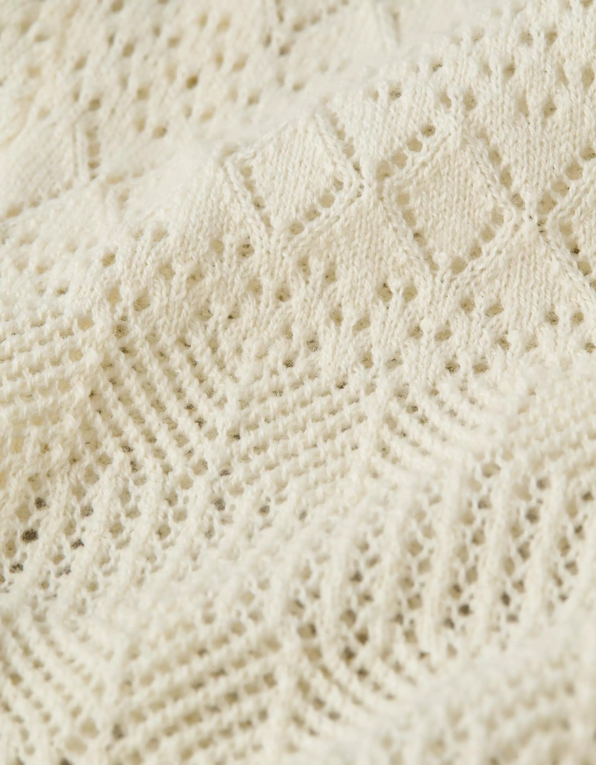 AE Pointelle V-Neck Cardigan Product Image