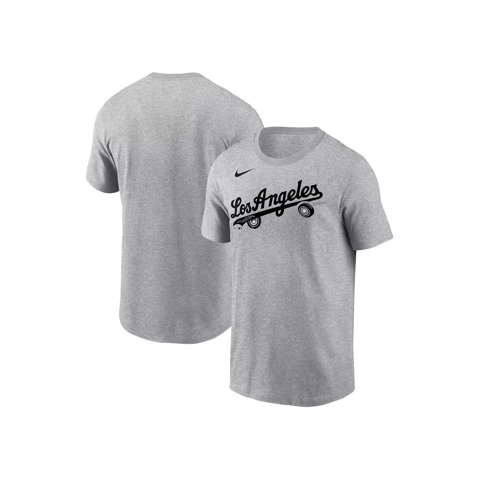 Men's Nike Heather Charcoal Los Angeles Dodgers Local Home Town T-Shirt, Size: Small Product Image