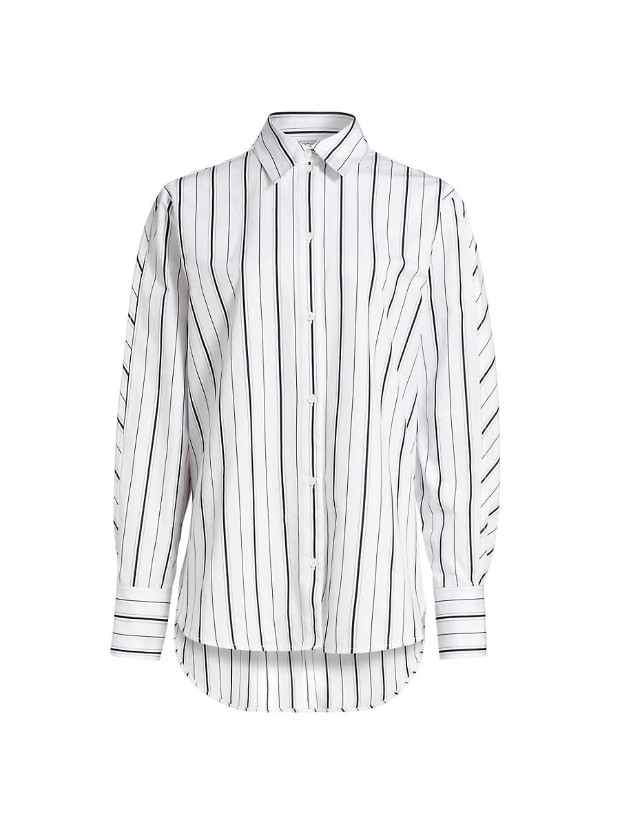 Womens Striped Cotton Shirt Product Image