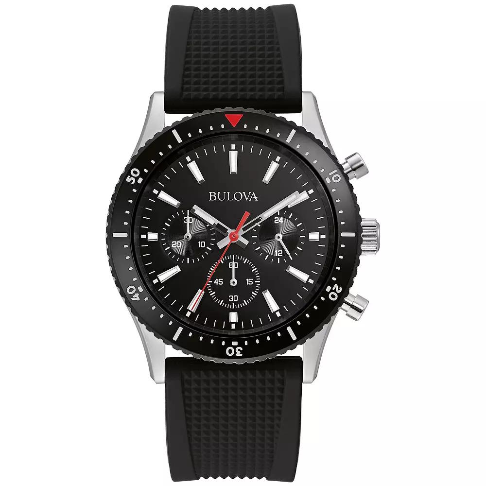 Bulova Men's Sport Stainless Steel Ion-Plated Black Chronograph Watch - 98A267,  Product Image
