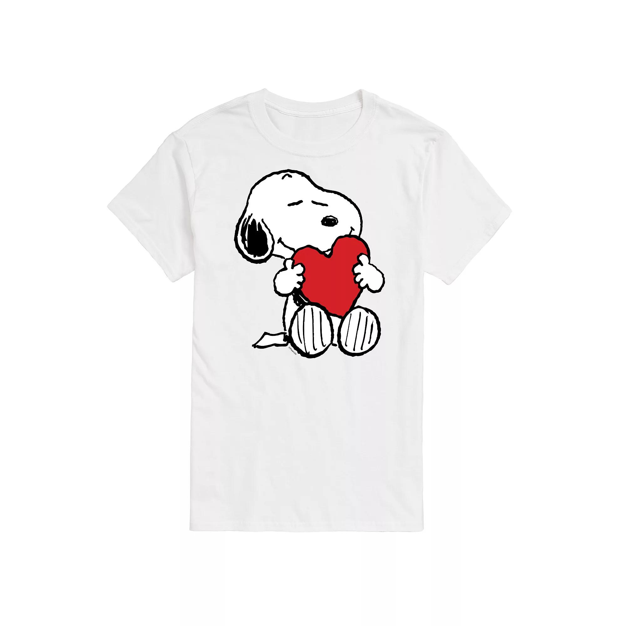Big & Tall Peanuts Hugging Heart Tee, Men's,  Product Image