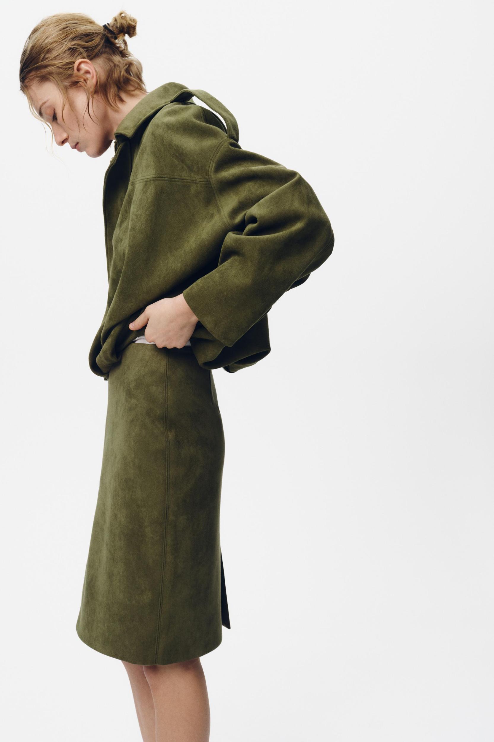 FAUX SUEDE SKIRT Product Image