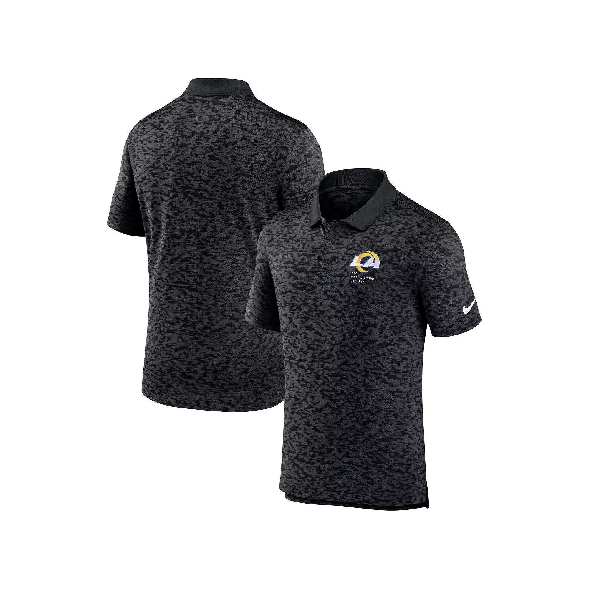 Men's Nike Black Los Angeles Rams Pique Fashion Performance Polo,  Product Image