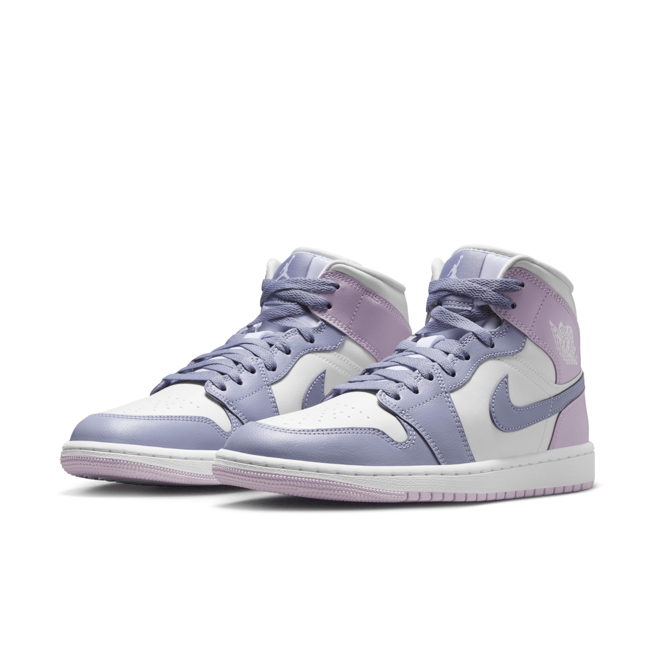 Jordan Womens Jordan AJ 1 Mid - Womens Basketball Shoes Indigo Haze/White/White/White Product Image