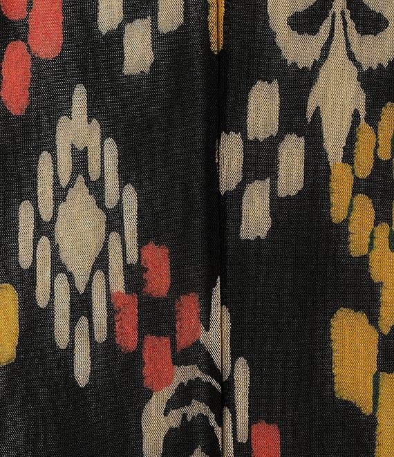 Calessa Textured Mesh Tie-Dye Burnout Open Front Cardigan Product Image