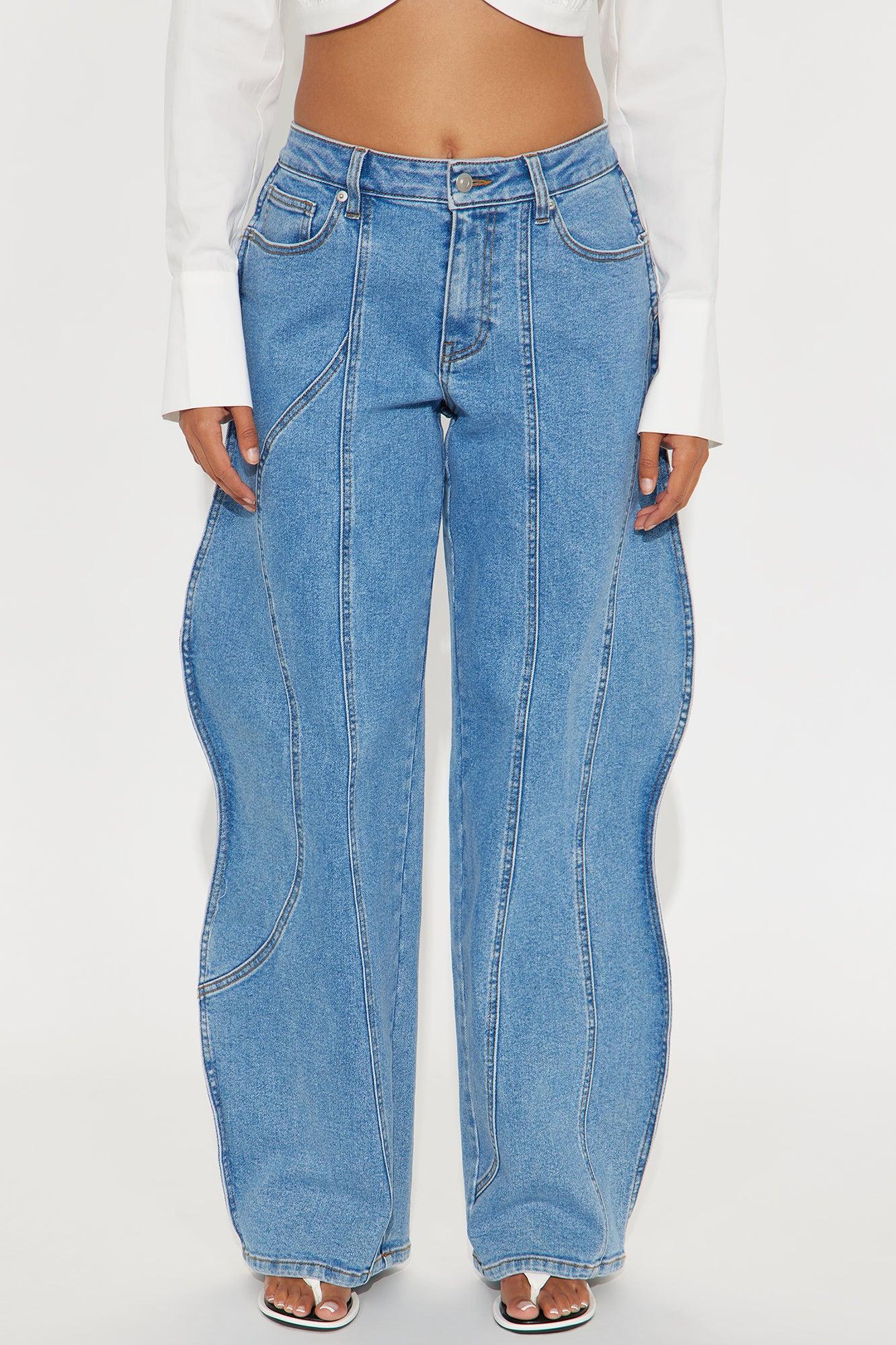 Wavelength Wide Leg Jeans - Medium Wash Product Image
