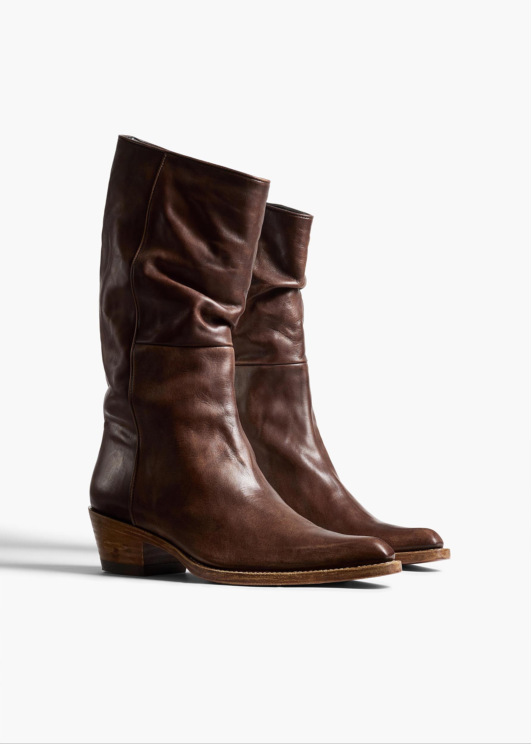 Clive Boot in Dark Brown Leather Product Image