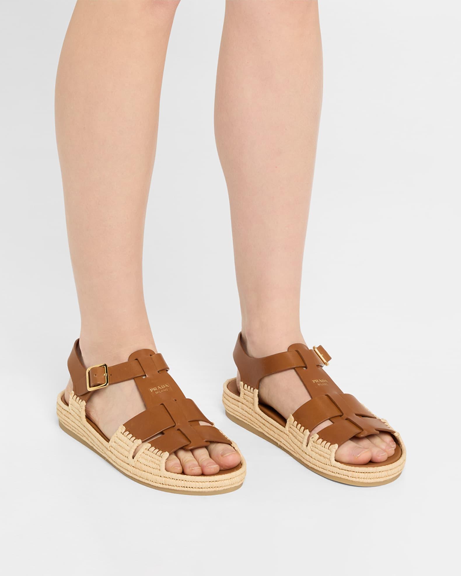 Leather Fisherman Espadrille Sandals Product Image