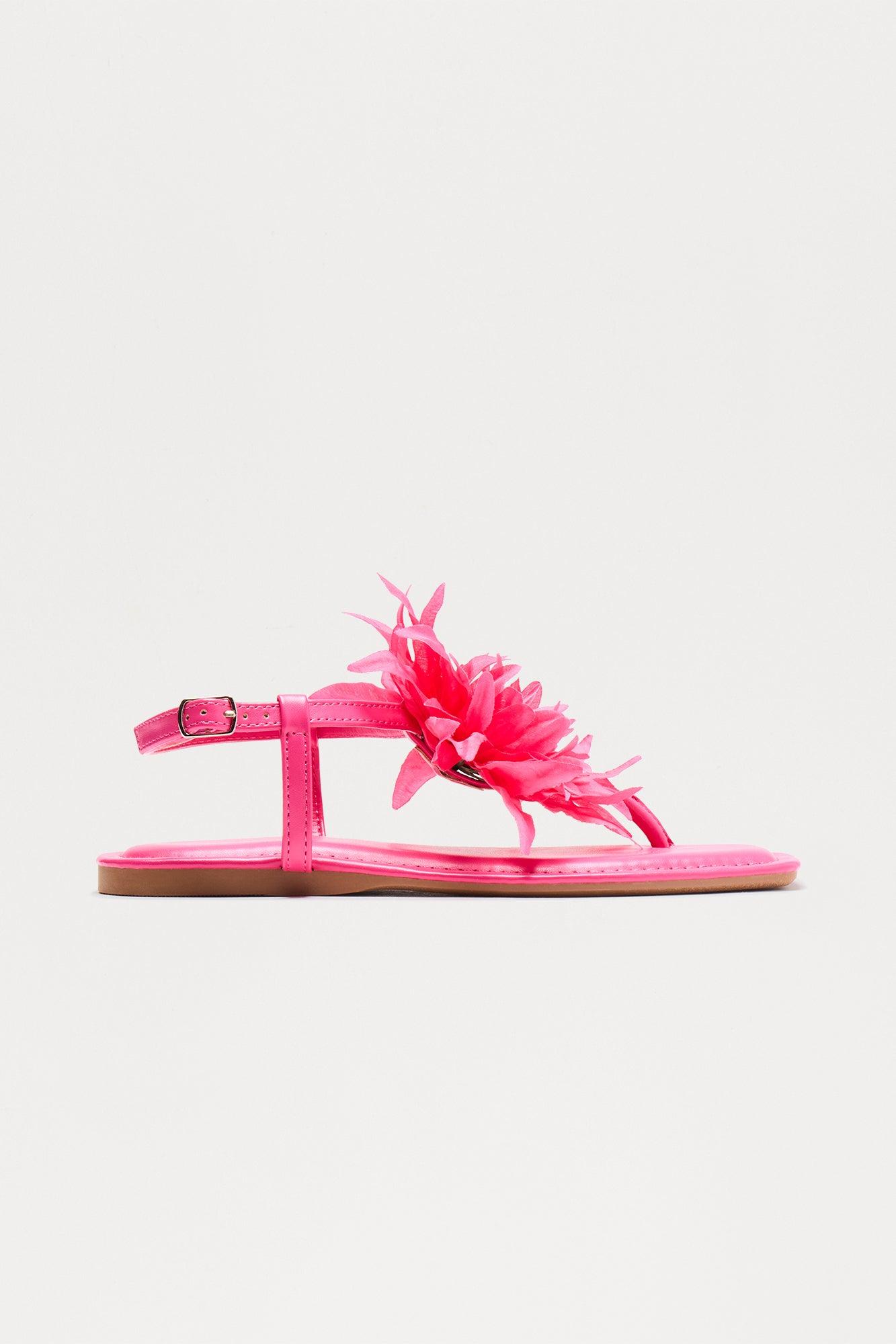 Joyful Flower Slingback Sandals - Pink Female Product Image