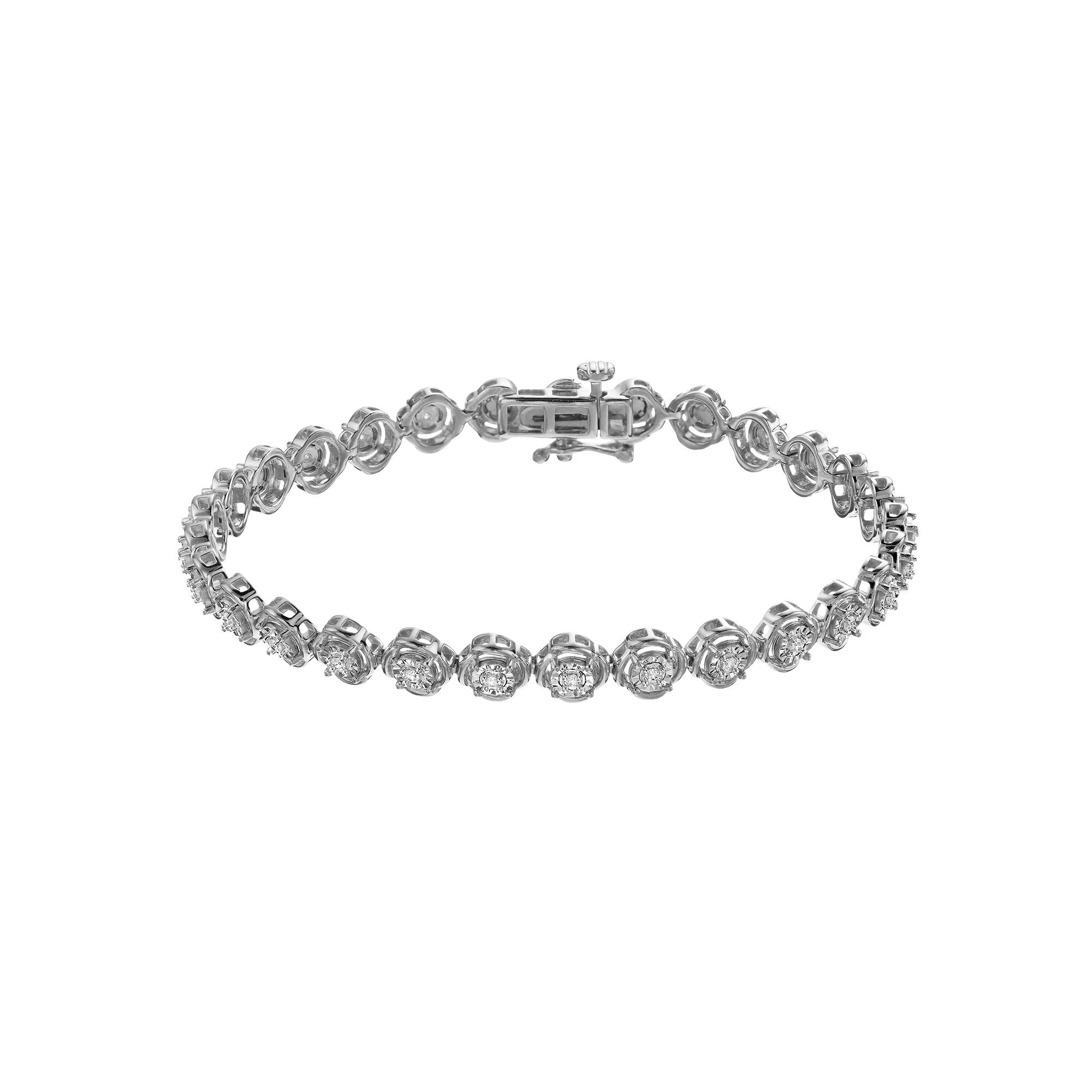 Diamond Brilliance 1/4 Carat T.W. Lab-Created Diamond Bracelet, Women's, Size: 7", Sterling Product Image