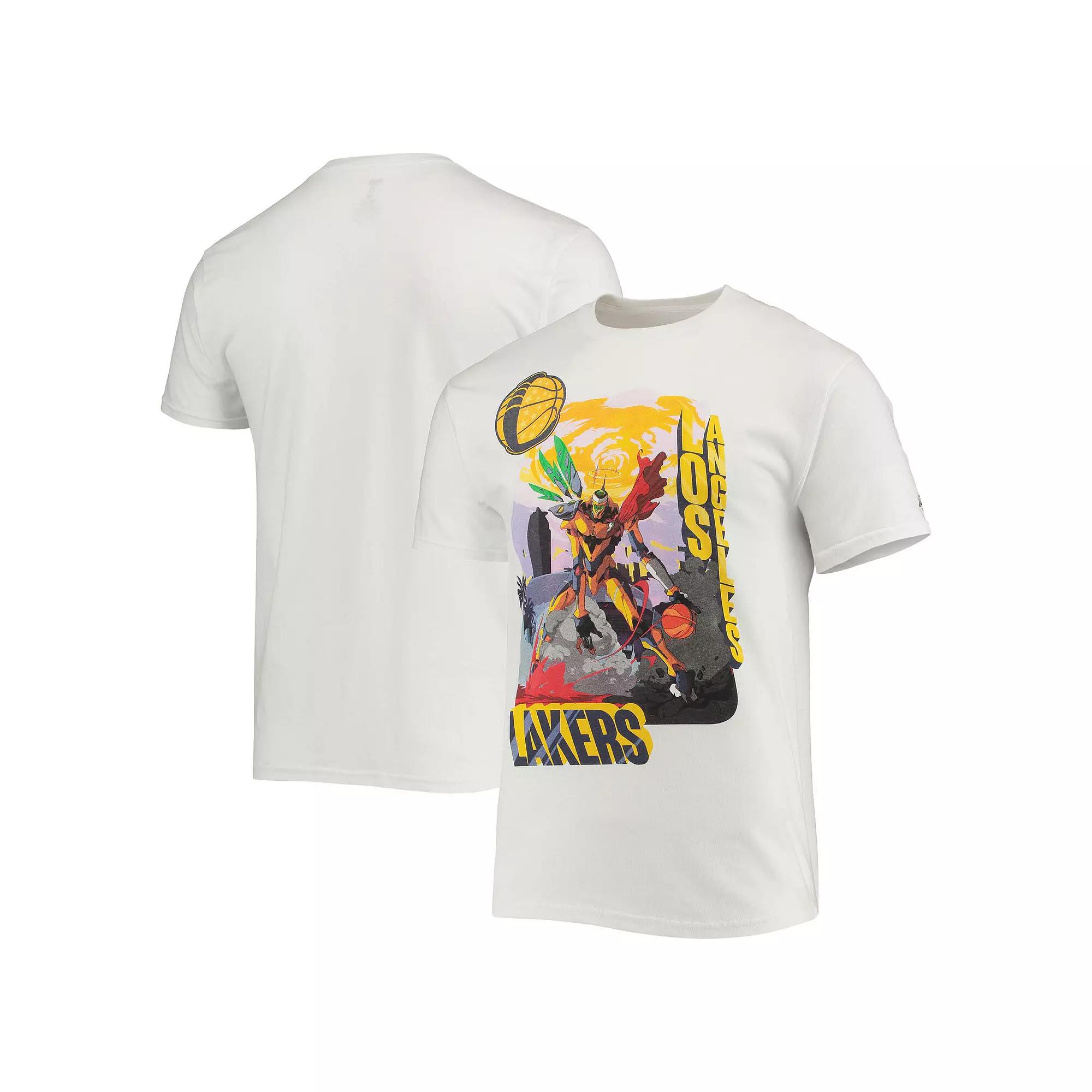 Men's NBA x McFlyy White Los Angeles Lakers Identify Artist Series T-Shirt,  Product Image