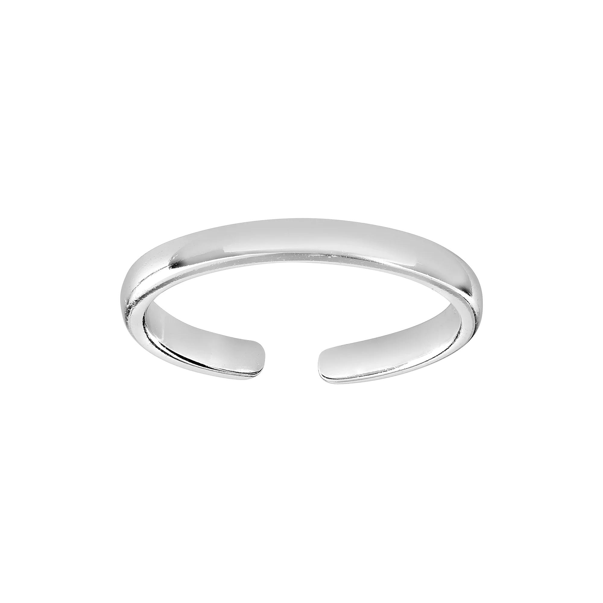 PRIMROSE Plated Sterling Silver Polished Band Toe Ring, Women's, Silver Tone Product Image