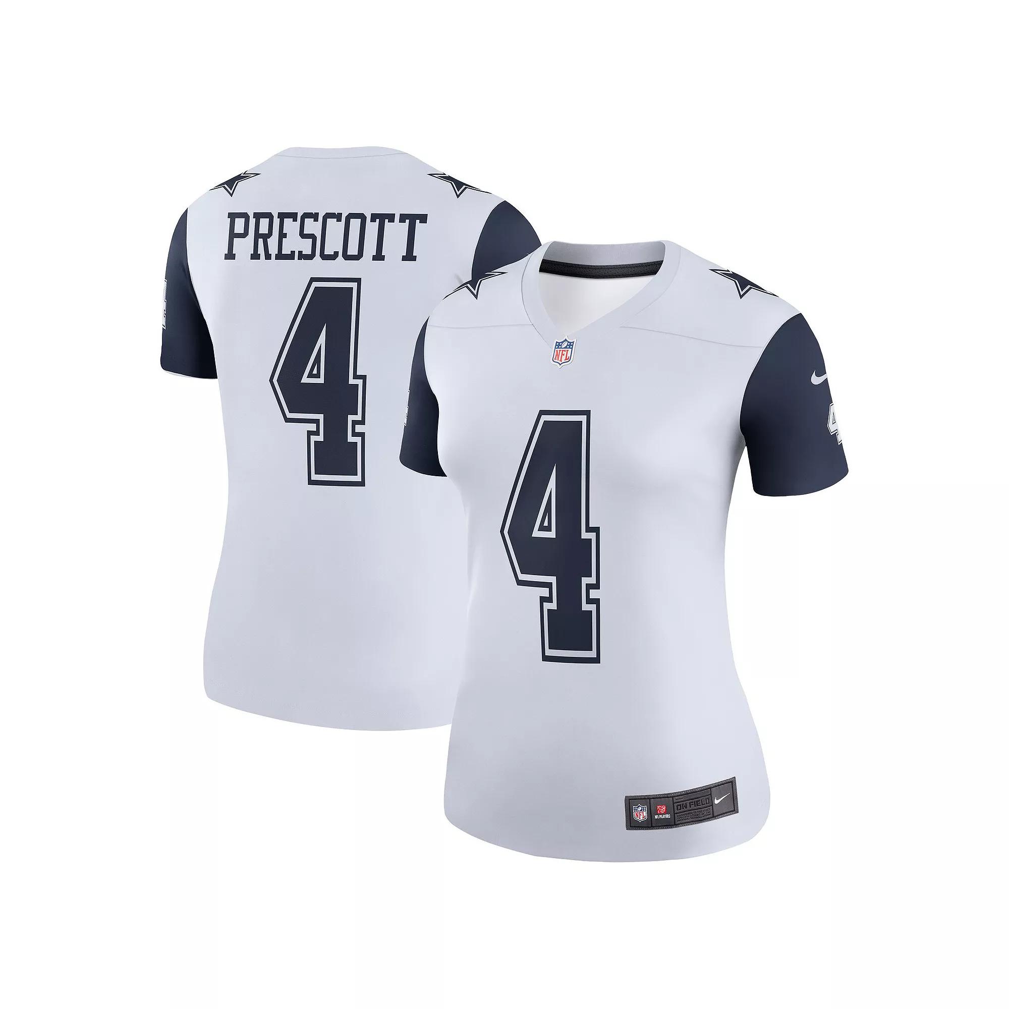 Women's Nike Dak Prescott White Dallas Cowboys Color Rush Legend Player Jersey,  Product Image