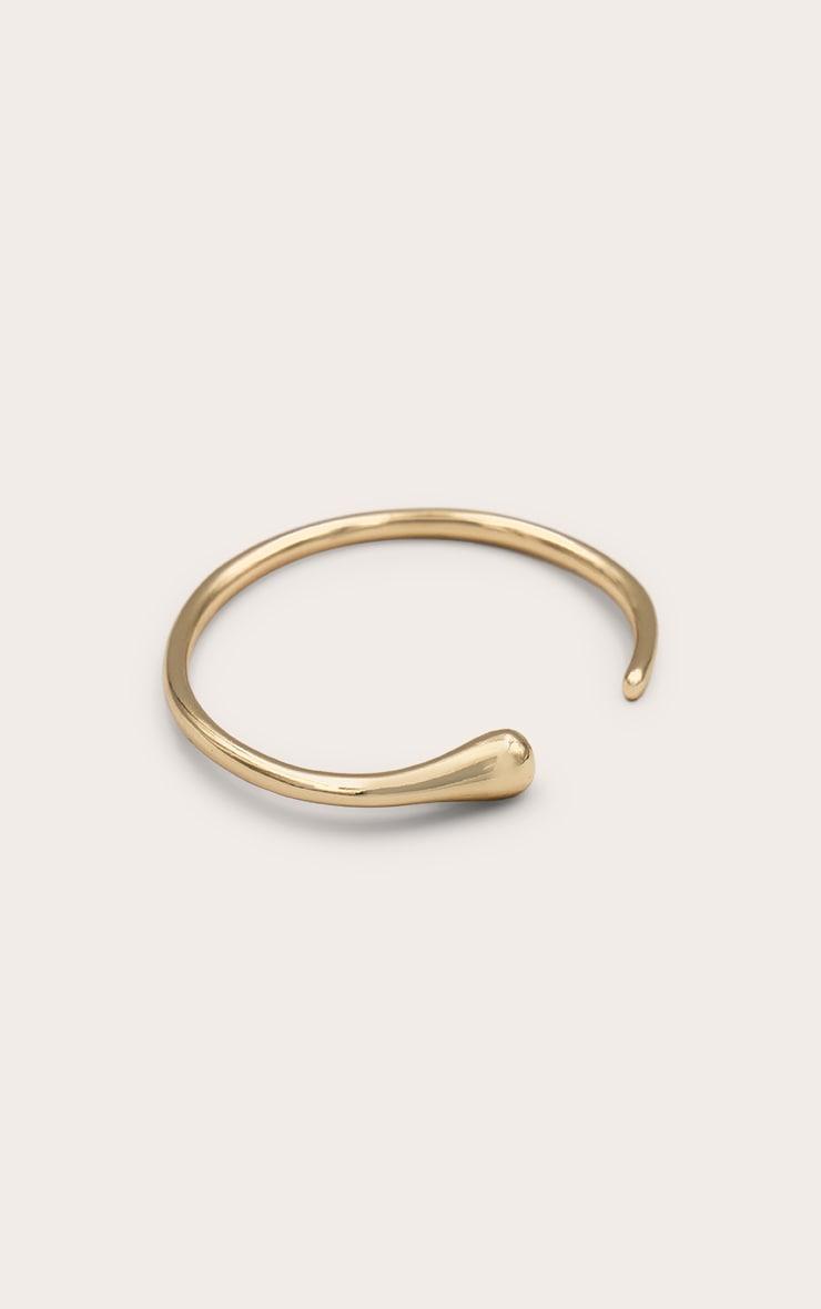 Gold Simple Smooth Curve Bangle Product Image