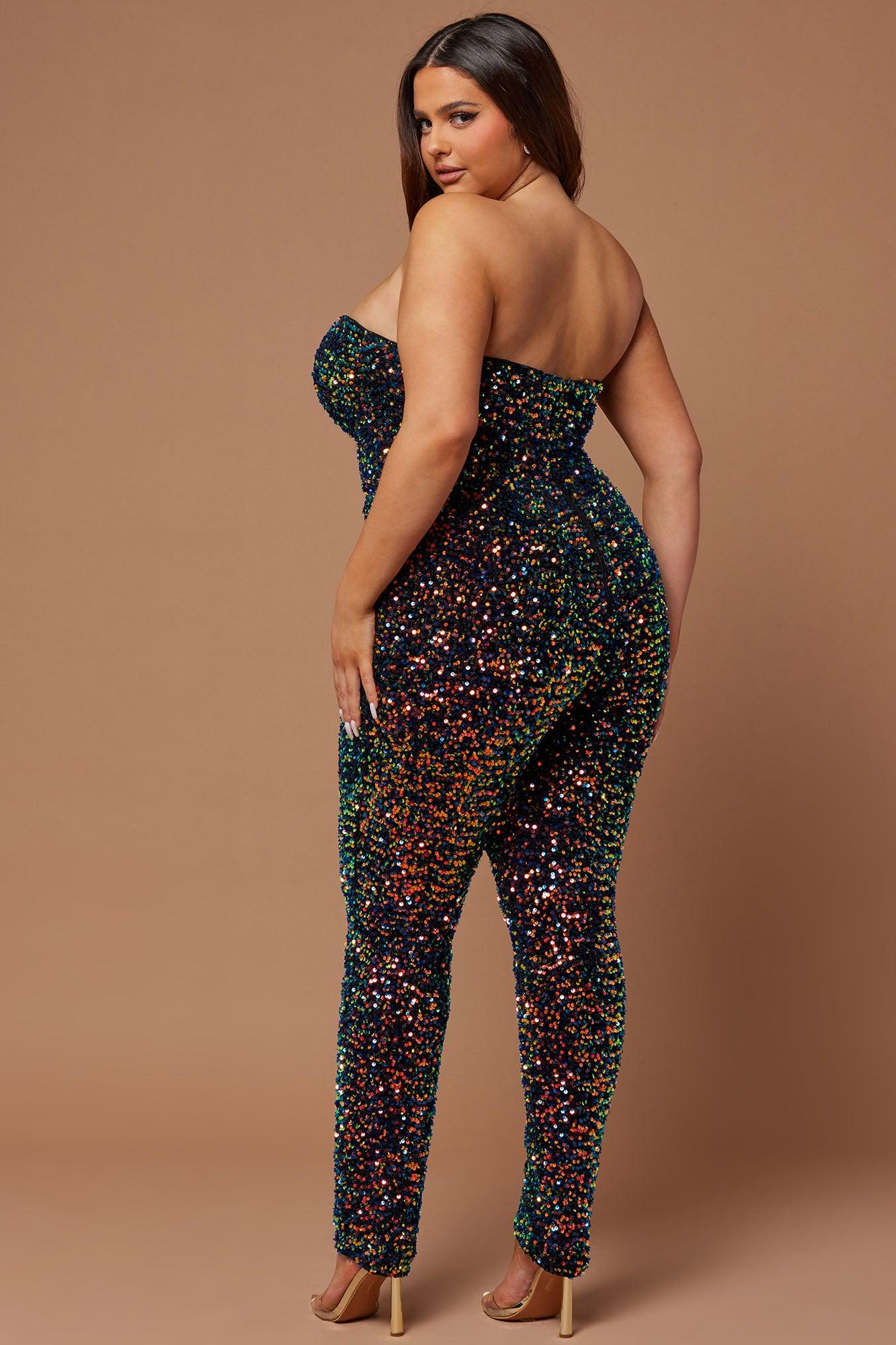 Isabeli Sequin Jumpsuit - Multi Color Product Image
