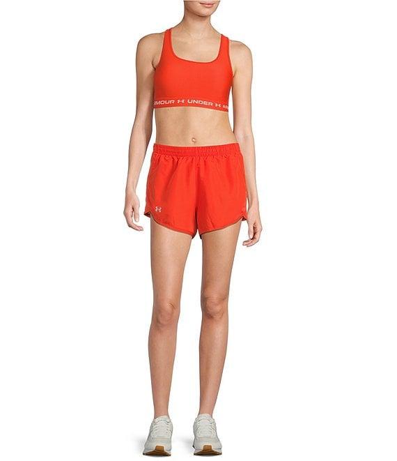 Under Armour Solid Double Layer HeatGear Scoop Neck Cross Back Sports Bra Product Image