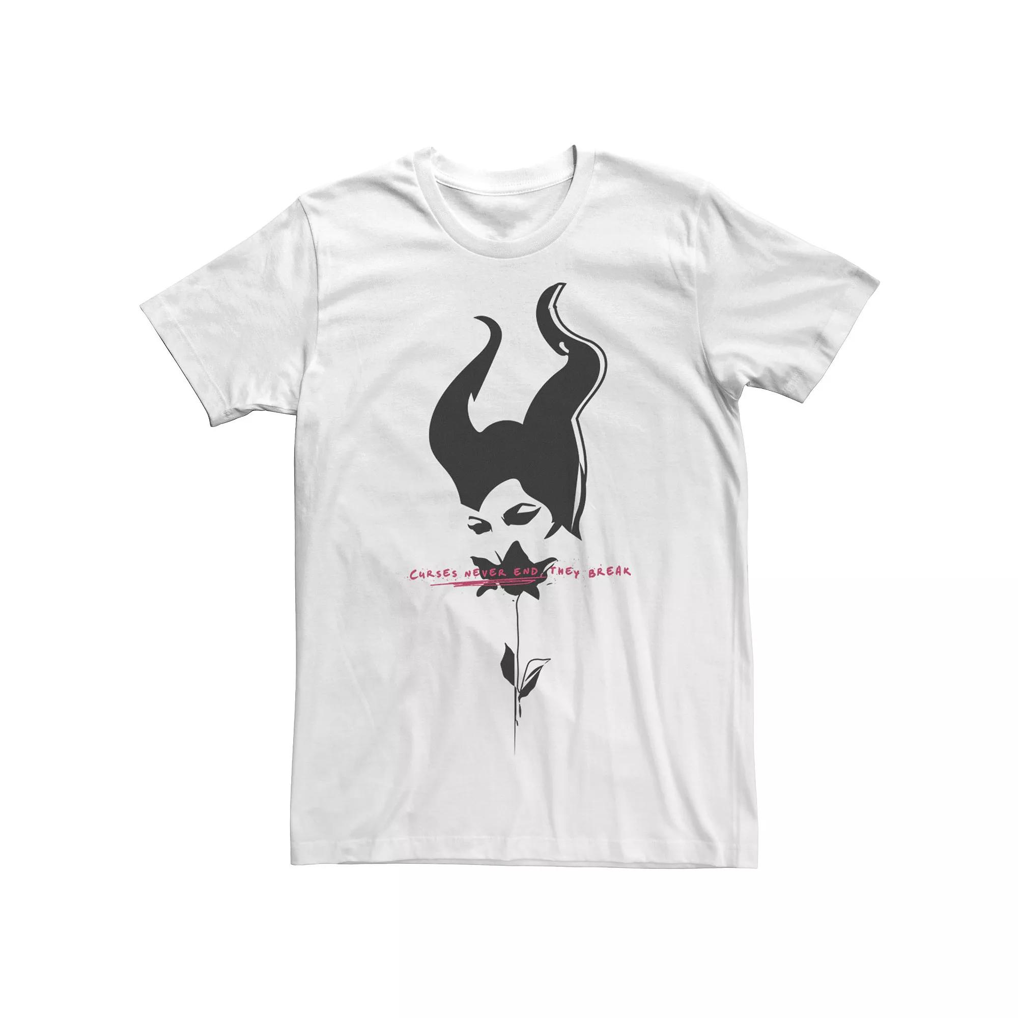 Disney's Maleficent Men's Rose And Horn Stamp Tee,  Product Image