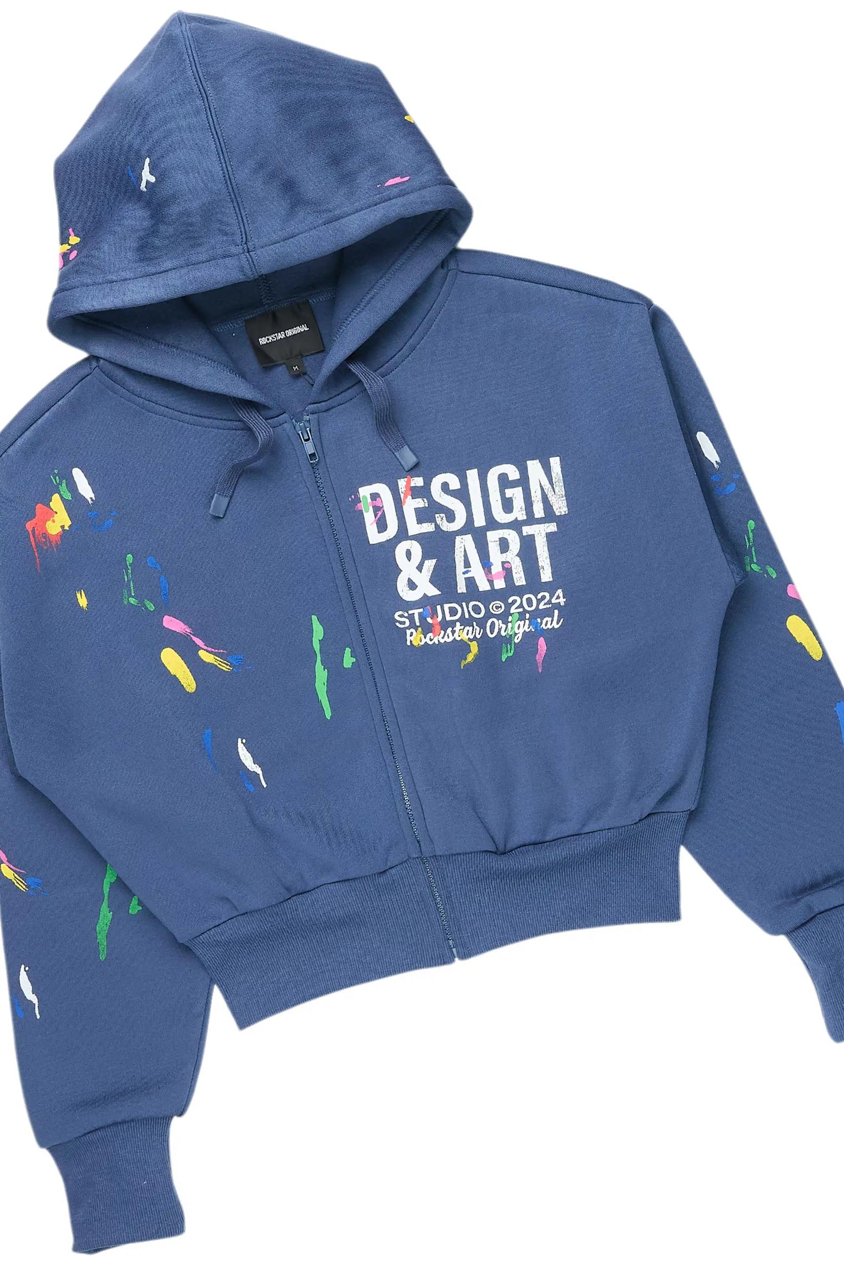 Kristiane Navy Crop Super Stacked Trackset Female Product Image