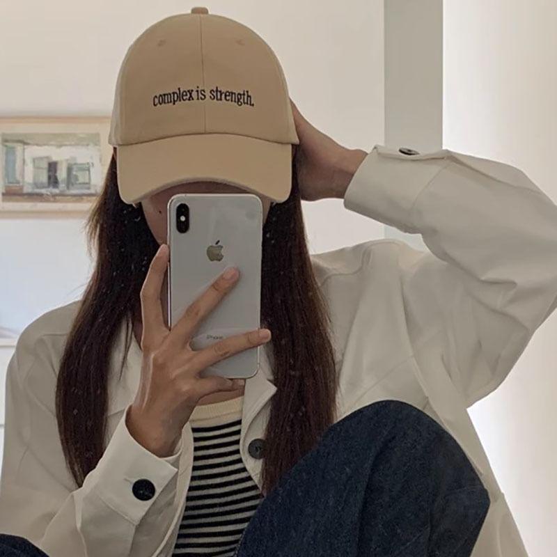 Lettering Embroidered Baseball Cap Product Image