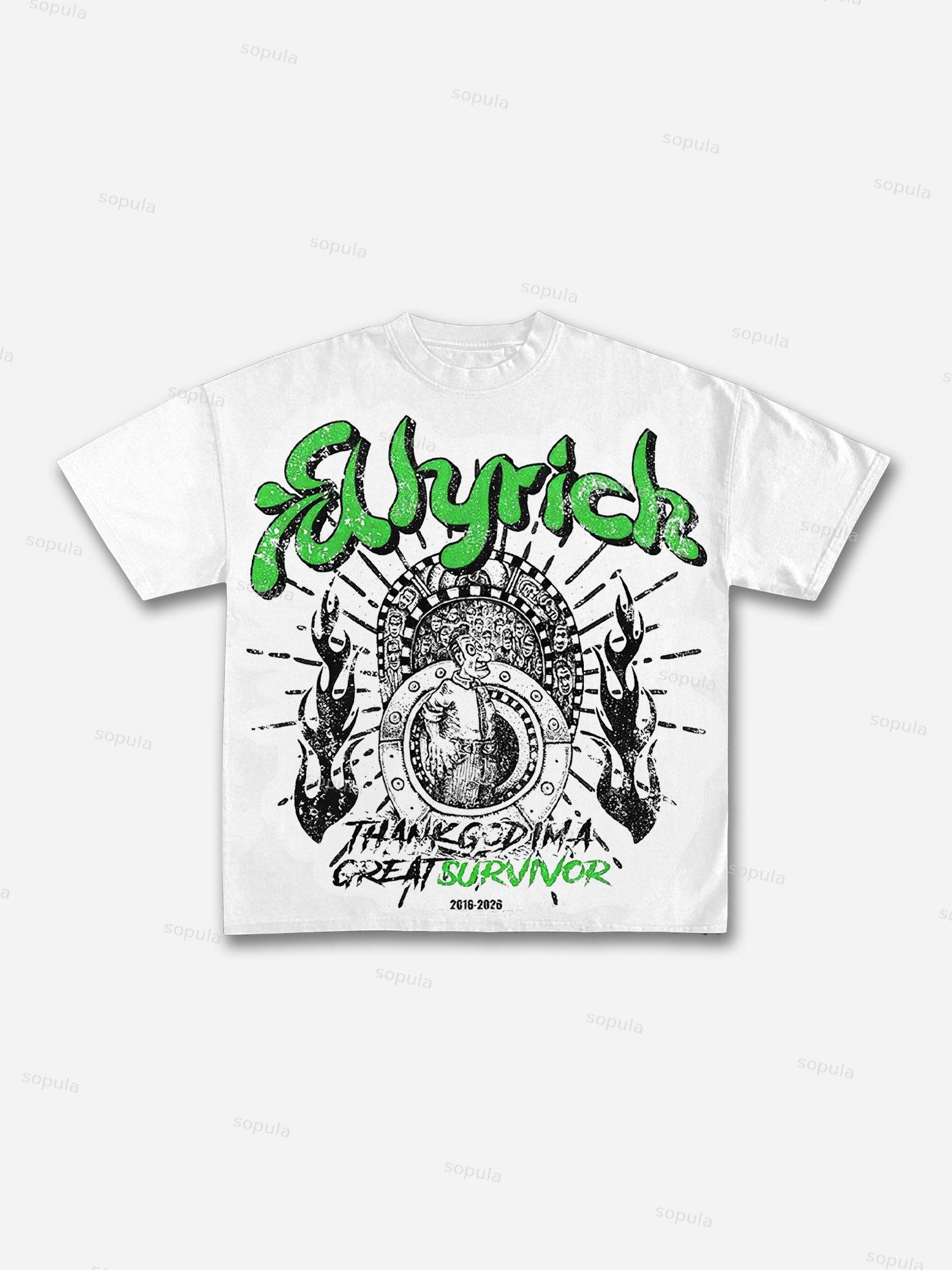 Sopula Y2k Vintage Fly Rich Graphic Cotton T-Shirt Product Image
