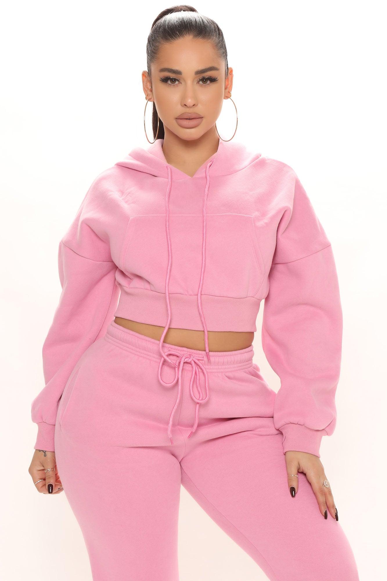 Not Playing Games Jogger Set - Pink Product Image