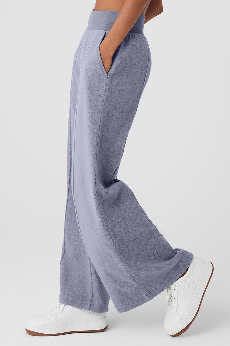 Polar Fleece High-Waist Snowdrift Wide Leg Pant - Fog Product Image