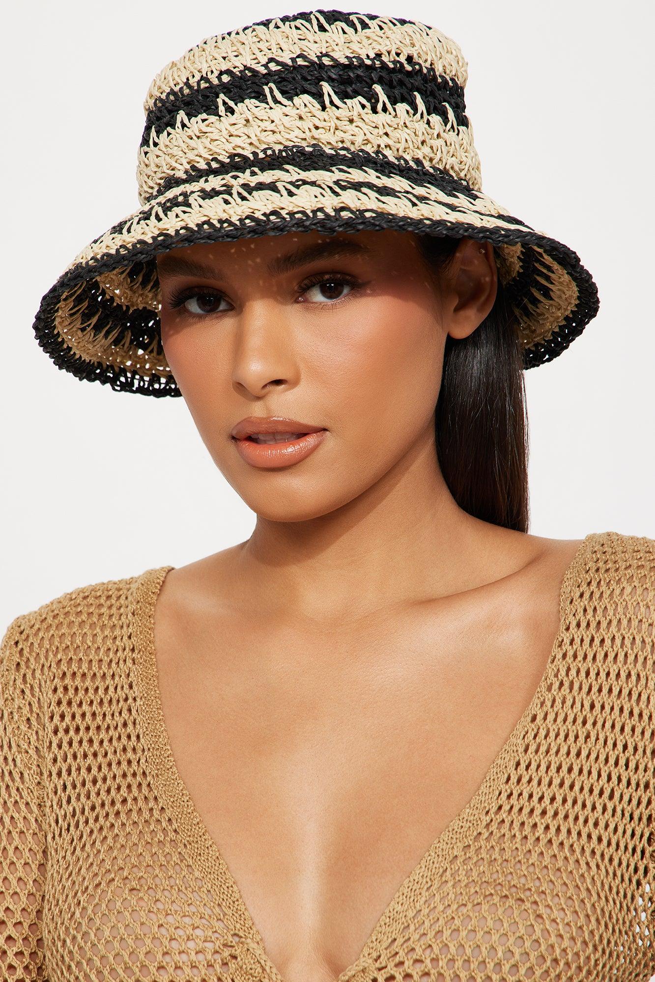 Follow Me Straw Bucket Hat - Natural/Combo Product Image