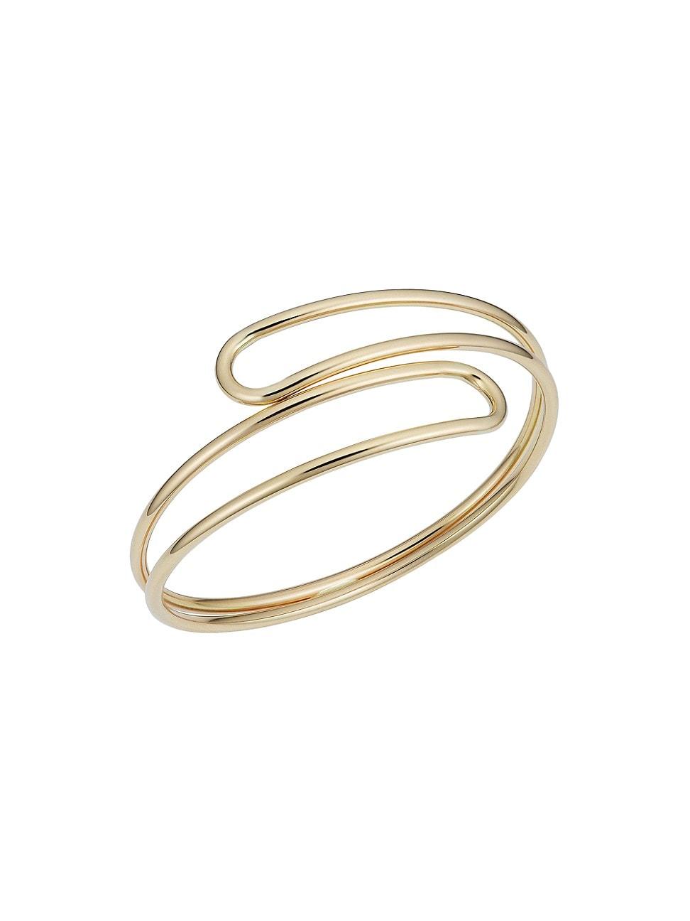 Womens 14K Yellow Gold Avant-Garde Wrap Cuff Product Image