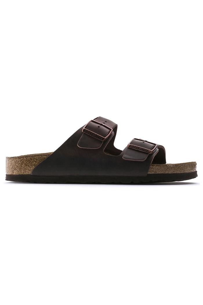 Birkenstock Arizona Soft Footbed Oiled Leather Narrow Width in Habana Product Image
