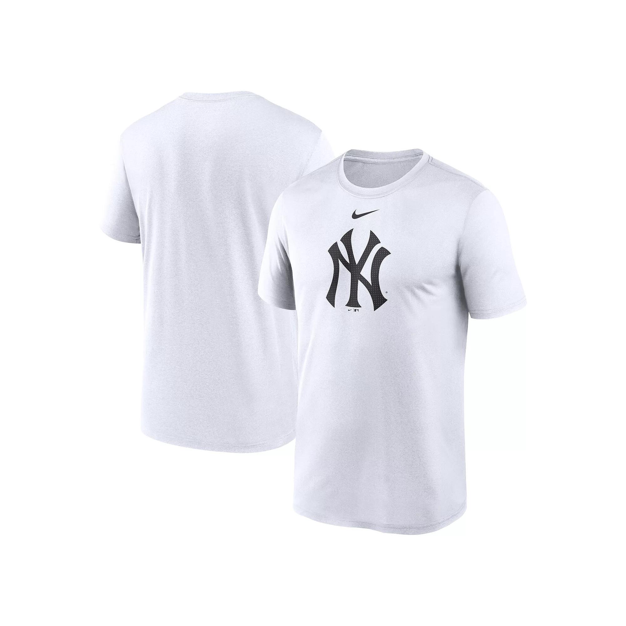 Men's Nike White New York Yankees Legend Fuse Large Logo Performance T-Shirt Product Image