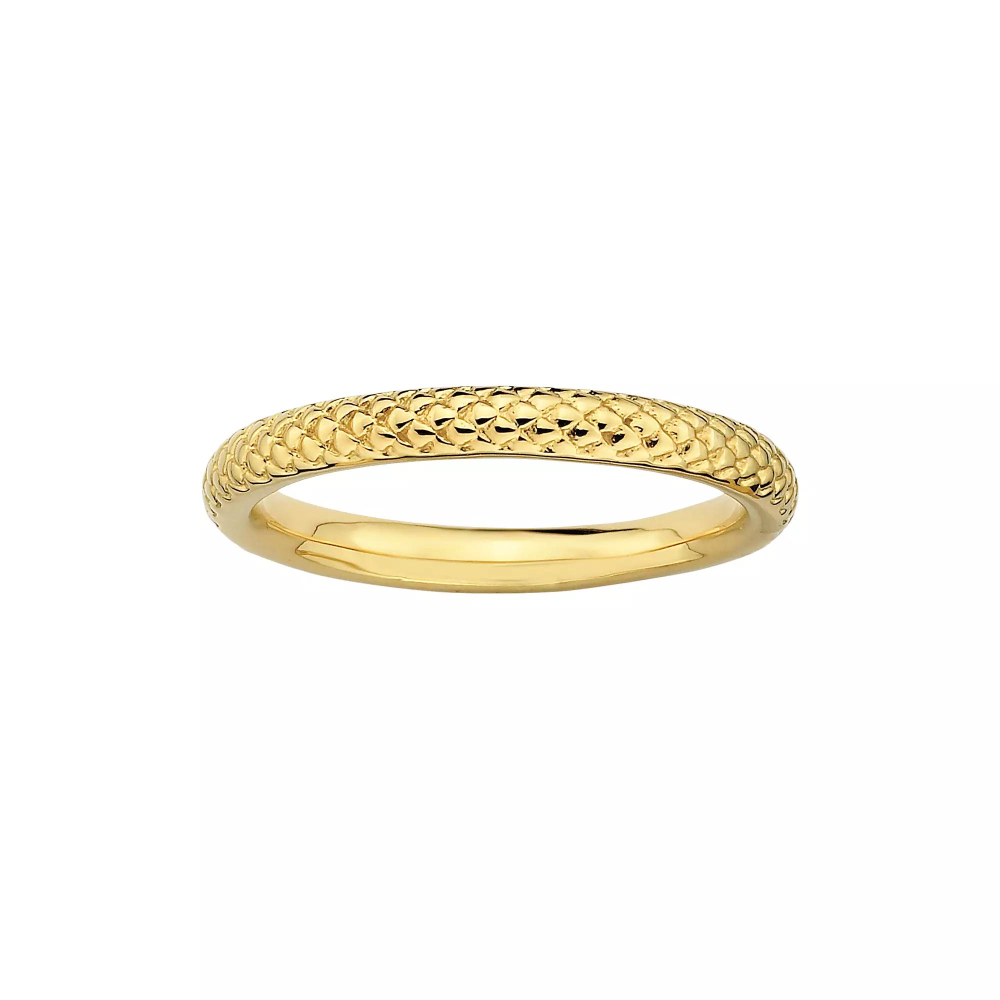 Stacks & Stones 18k Gold Over Silver Cable Stack Ring, Women's, Size: 5 Product Image