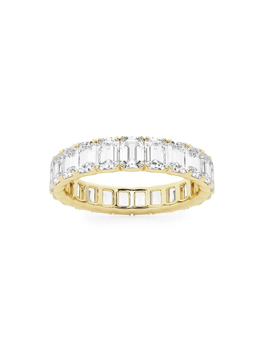 Womens 14K Yellow Gold & Emerald-Cut Natural Diamond Eternity Band/3.00-5.00 TCW Product Image