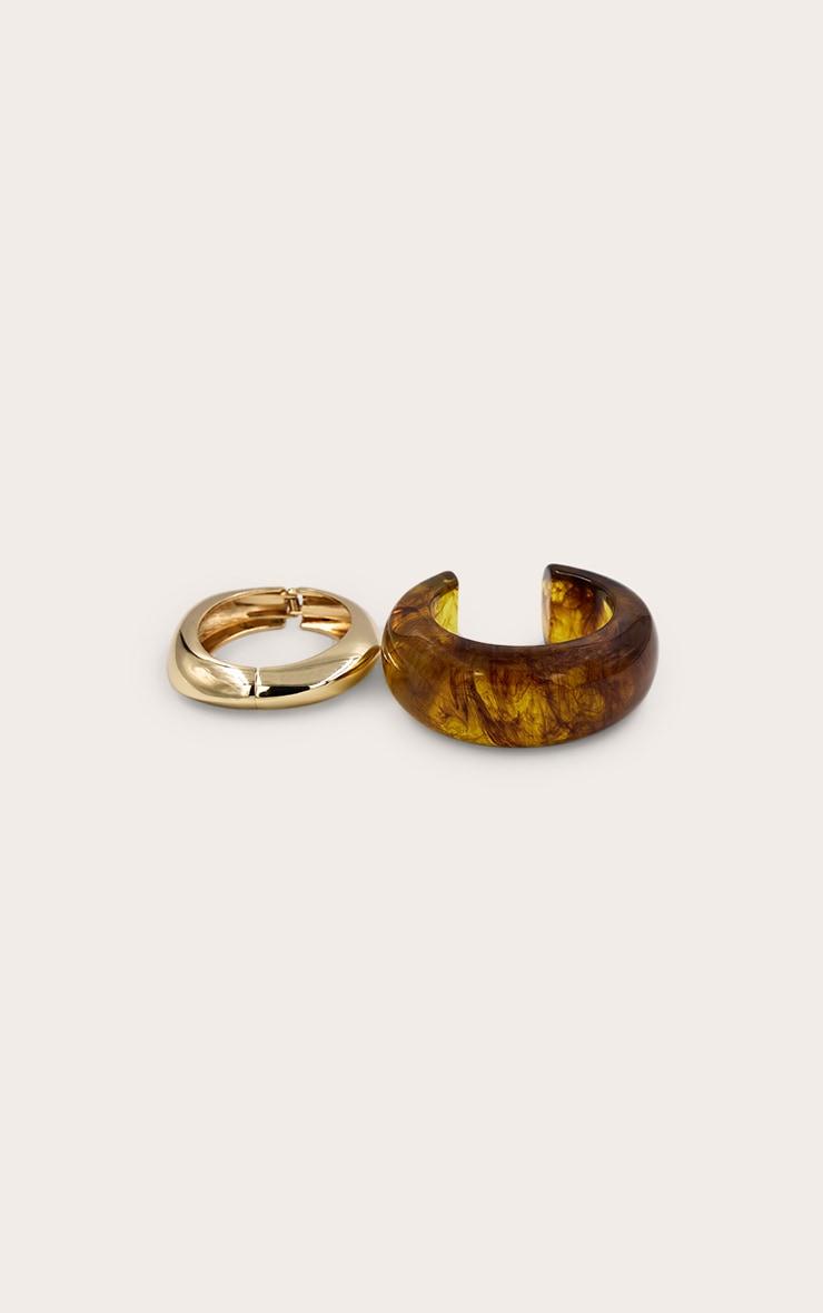 Butter Yellow Brown Resin Bangle Multipack Product Image