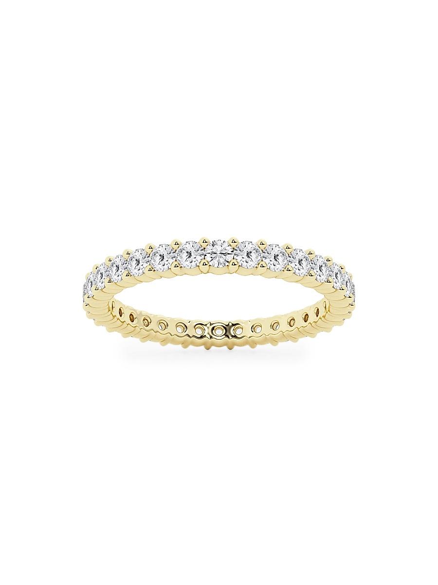 Womens 14K Yellow Gold & Round Lab-Grown Diamond Shared-Prong Eternity Band/1.00-5.00 TCW Product Image