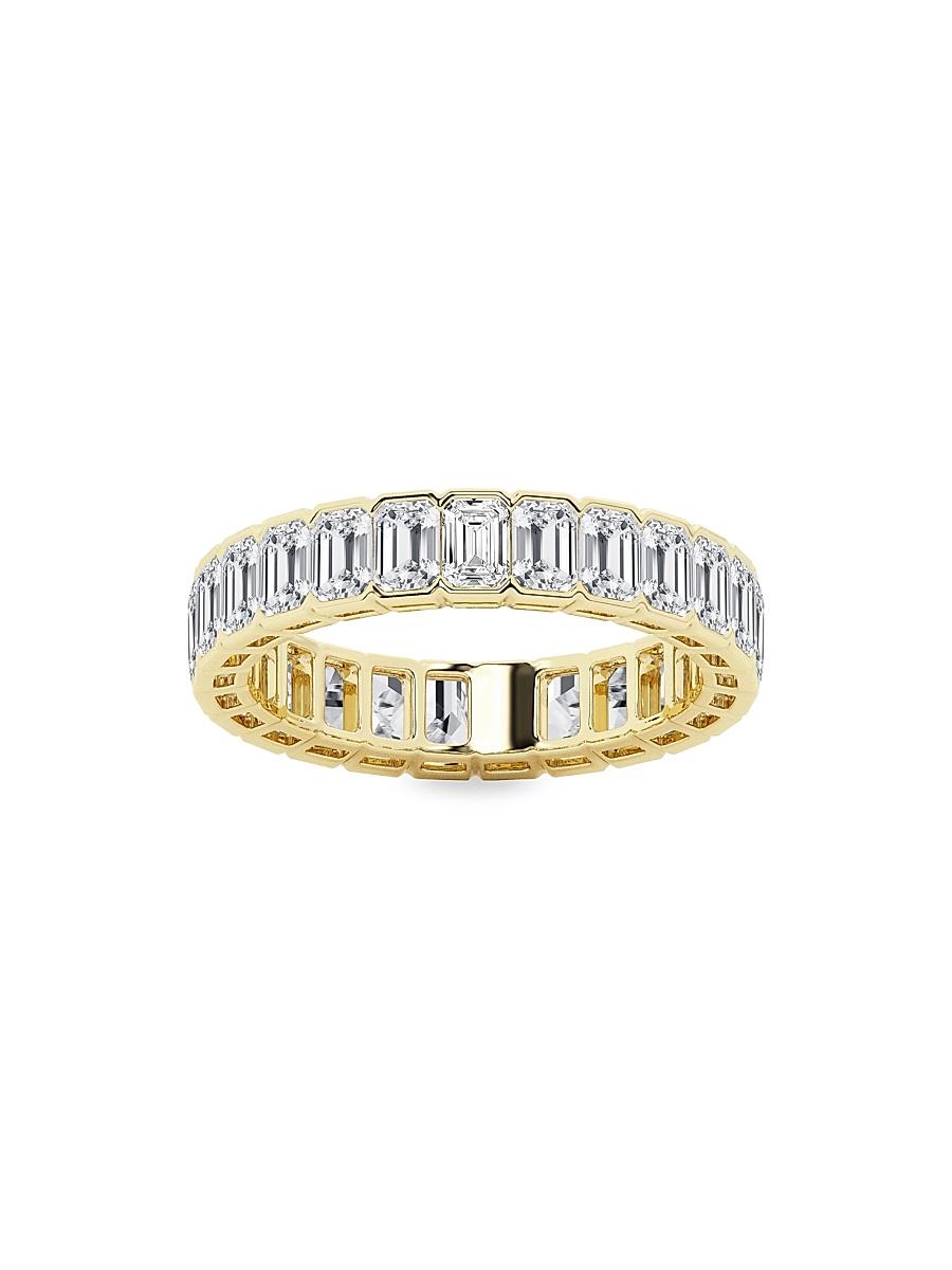 Womens 14K Yellow Gold & Emerald-Cut Natural Diamond Eternity Band/3.00-5.00 TCW Product Image