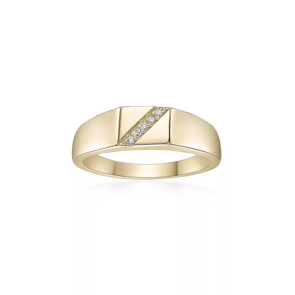 Gemminded 18k Gold Over Silver Lab-Grown Diamond Accent Ring, Women's, Size: 4, Gold Tone Product Image