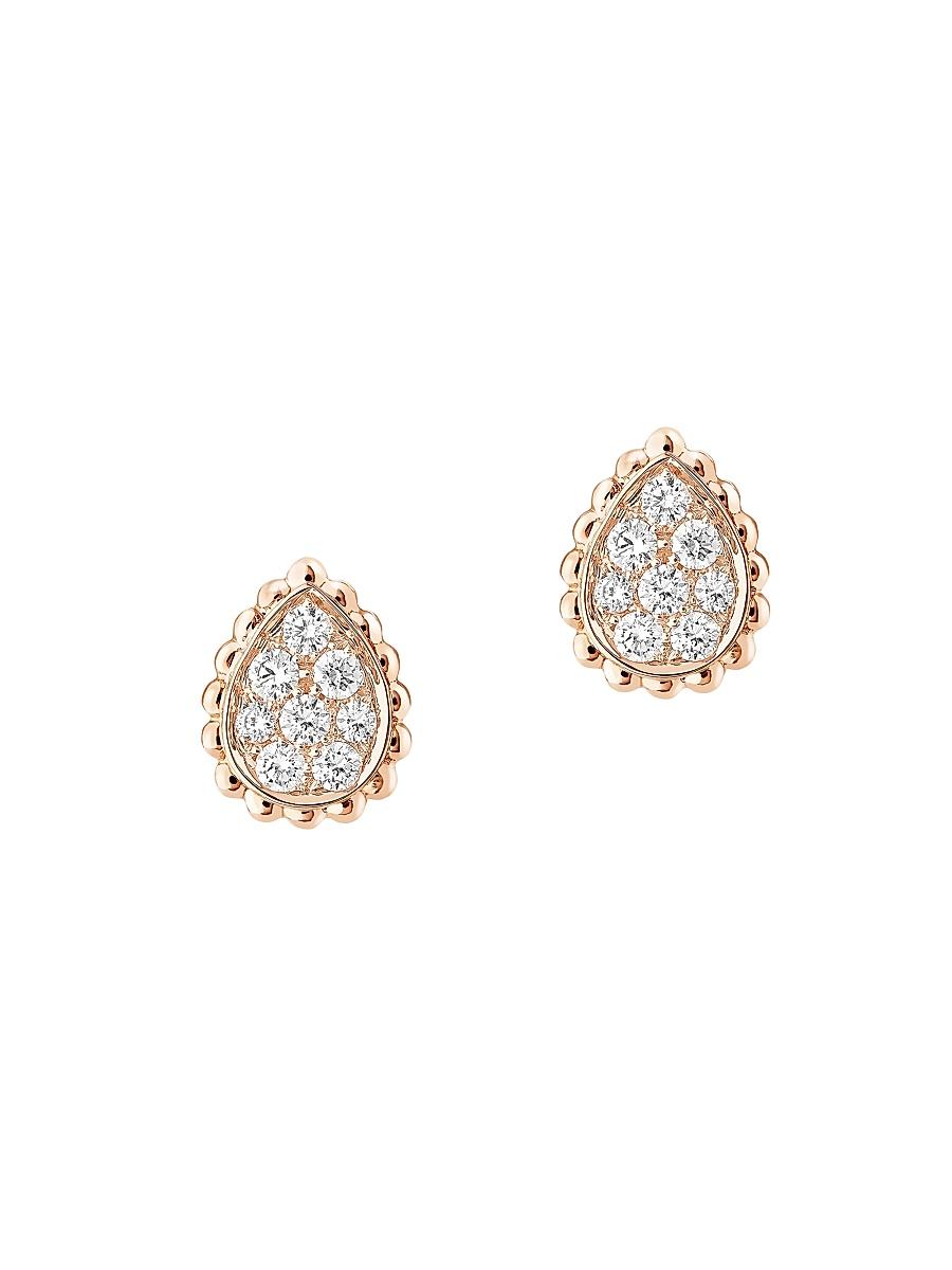 Womens Serpent Bohme 18K Rose Gold & 0.25 TCW Diamond Stud Earrings Product Image