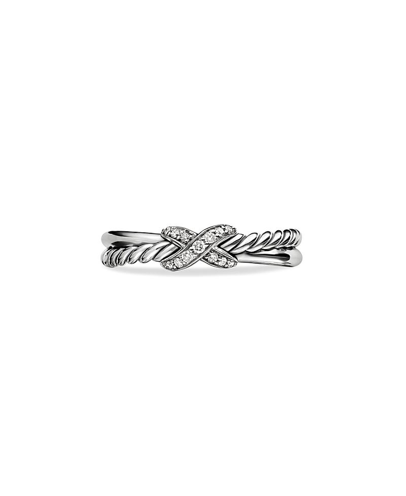 Womens Petite X Ring in Sterling Silver Product Image