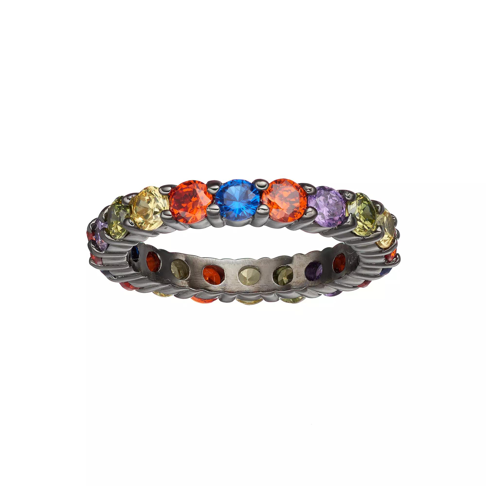 Sophie Miller Lab-Created Blue Spinel & Cubic Zirconia Ring, Womens Multicolor Product Image