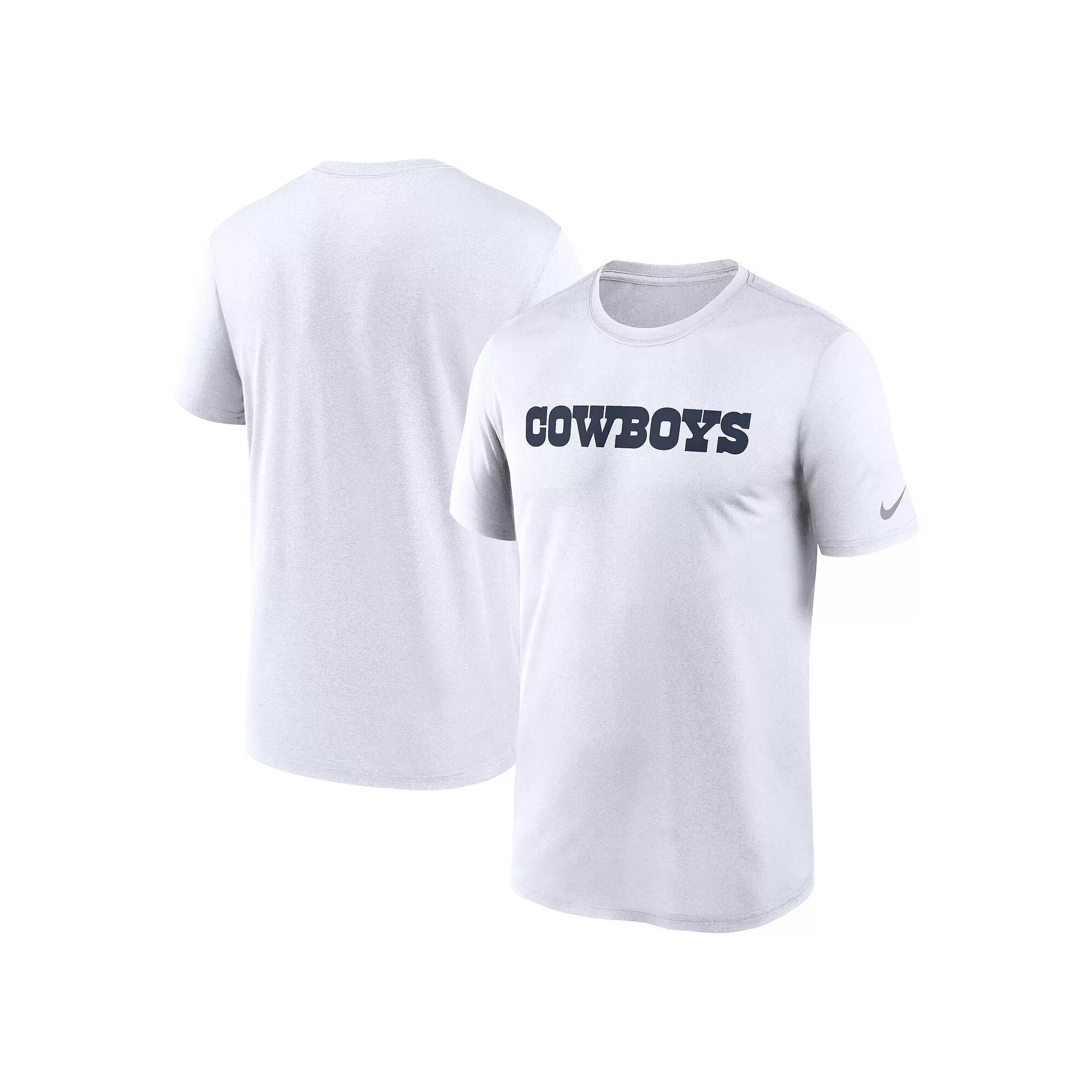 Men's Nike  White Dallas Cowboys Legend Wordmark Performance T-Shirt, Size: XL Product Image